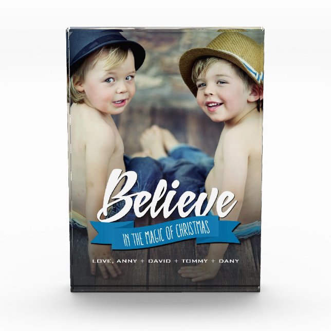 Glauben Sie an die Magie des Weihnachtsgebets Foto (Vorderseite)