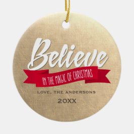 Glauben Sie an die Magie des Weihnachtskundenspezi Keramikornament