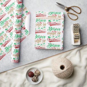 Glauben Sie an die Magie des Weihnachtsurlaubs Geschenkpapier