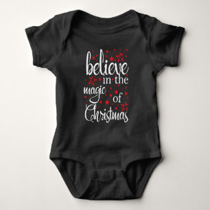 Glauben Sie an die Magie von Weihnachten Baby Strampler