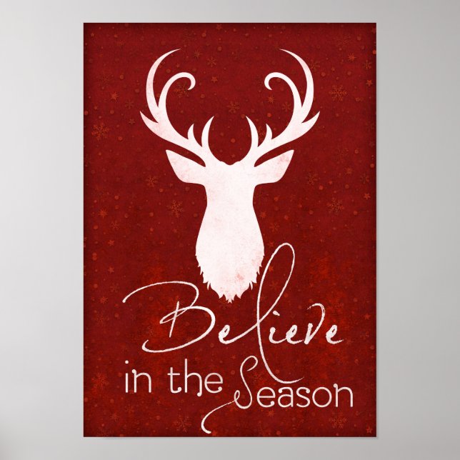 Glauben Sie an die Weihnachtsdekoration der Saison Poster (Vorne)