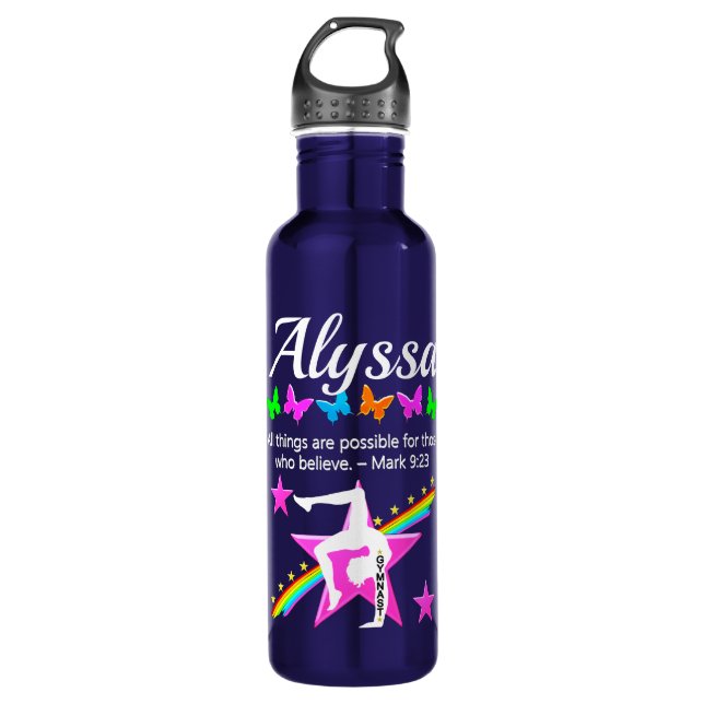 GLAUBEN SIE AN DIESE GYMNASTISCHE WASSERFLASCHE EDELSTAHLFLASCHE (Vorderseite)