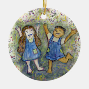 Glauben Sie an Fairies Fun Art Custom Ornaments Keramik Ornament