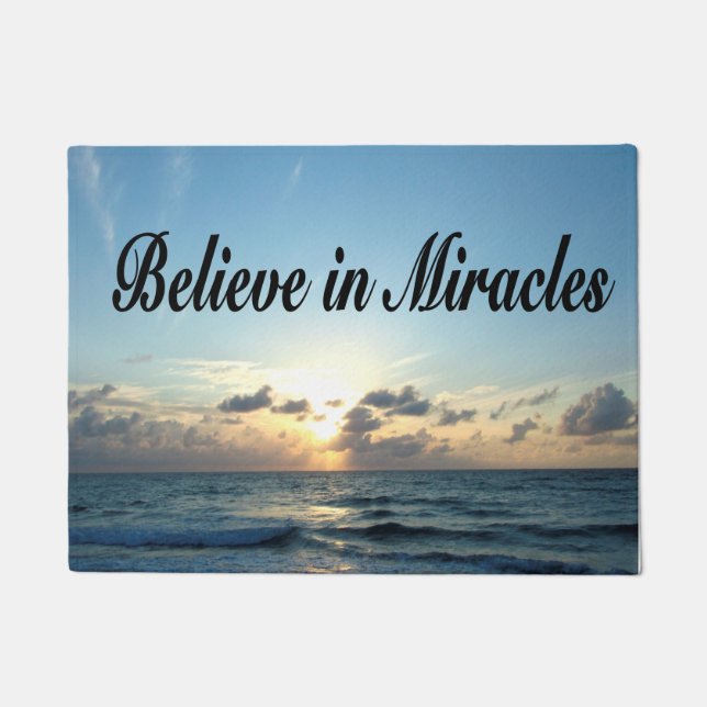 GLAUBEN SIE AN GOTTES MIRAKEL FUßMATTE (Vorderseite)