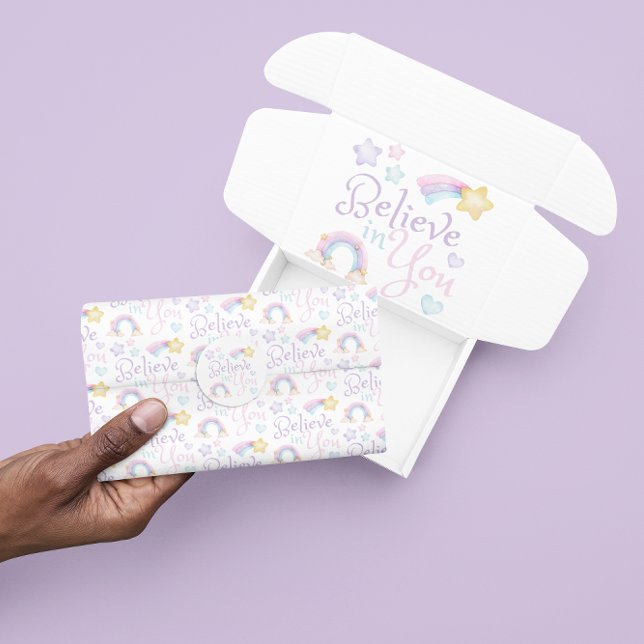 Glauben Sie an Ihr Zwirnpapier Seidenpapier (Empower someone special with this, "Believe in you" tissue paper! Matching collection available! )