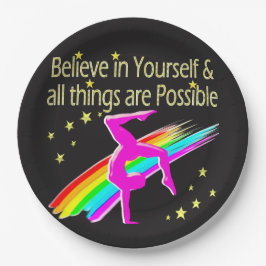 GLAUBEN SIE AN IHRE GYMNASTICS-DESIGN PAPPTELLER