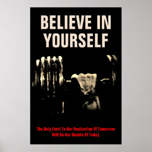 Glauben Sie an Ihre selbst Bodybuilding Ausbildung Poster