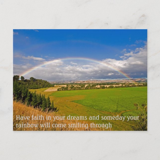 Glauben Sie an Ihre Träume Postkarte (Vorderseite)