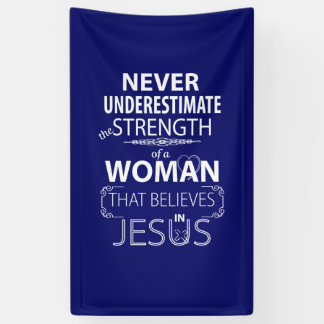 Glauben Sie an Jesus-Fahnen-Stärke einer Frau Banner