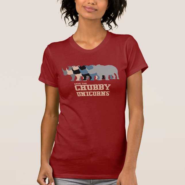 Glauben Sie an molliges Einhorn-Rosa-lustiges rosa T-Shirt (Vorderseite)