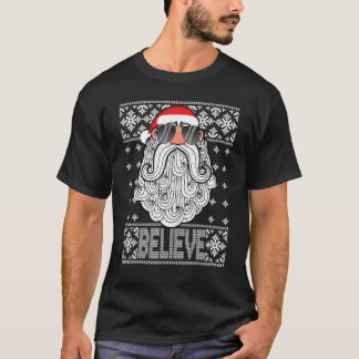Glauben Sie an Santa Claus Sonnenbrille HÄSSLICH W T-Shirt