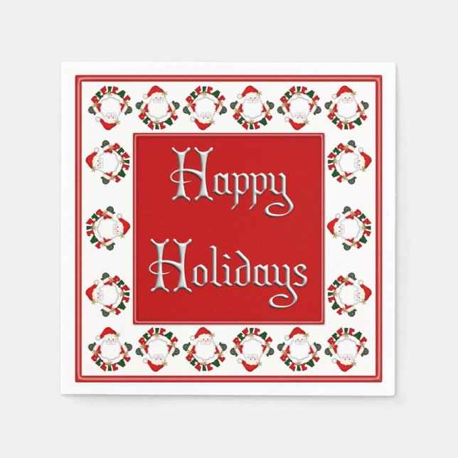 Glauben Sie an Santa Style 2-Paper Napkins Serviette (Vorderseite)