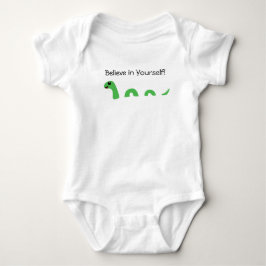 Glauben Sie an selbst Cartoon-Loch- Nessmonster Baby Strampler