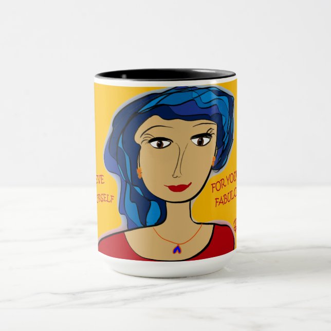 GLAUBEN SIE AN SELBST FÜR SIE SIND FABELHAFT TASSE (Zentrum)