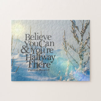 Glauben Sie an selbst Winter-Schnee-motivierend