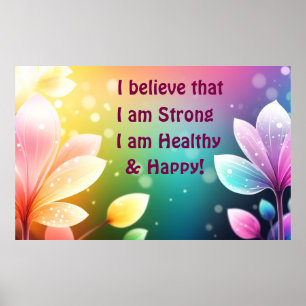 Glauben Sie an sich - Kraftvolle Selbstmotivation  Poster