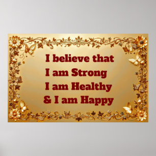 Glauben Sie an sich - Kraftvolle Selbstmotivation  Poster