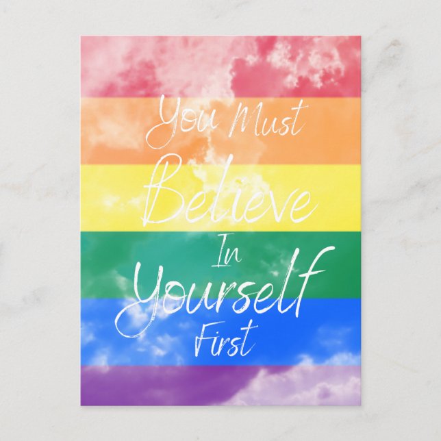 Glauben Sie an sich | LGBTQ Postkarte (Vorderseite)