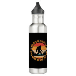 Glauben Sie an sich selbst Bigfoot Black Edelstahlflasche