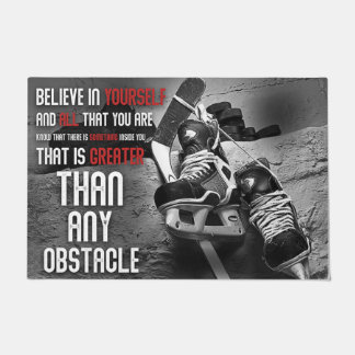 Glauben Sie an sich selbst matt, Coole Motivation Fußmatte