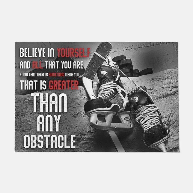 Glauben Sie an sich selbst matt, Coole Motivation Fußmatte (Vorderseite)