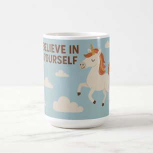 Glauben Sie an sich selbst - Niedliche Einhornmoti Kaffeetasse