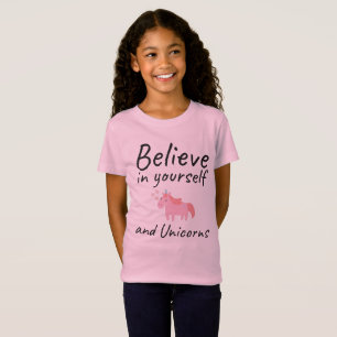 Glauben Sie an sich selbst und Einhörner positive  T-Shirt