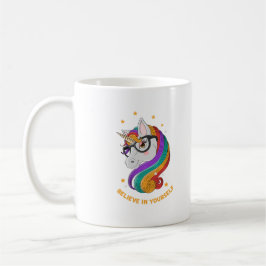 Glauben Sie an sich selbst Unicorn Kaffeetasse