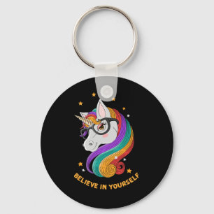 Glauben Sie an sich selbst Unicorn Schlüsselanhänger