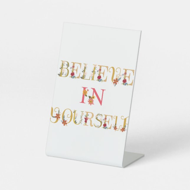 Glauben Sie an sich Sockelschild (Vorderseite)