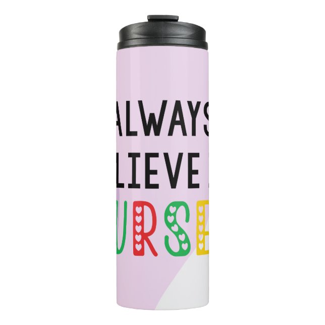 Glauben Sie an sich Thermosbecher (Vorderseite)