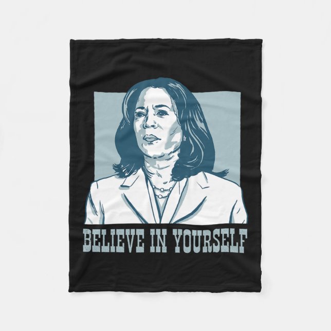 Glauben Sie an Sie selbst Kamala Harris für Präsid Fleecedecke (Vorderseite)