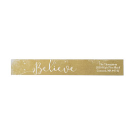 Glauben Sie an WeihnachtsVintages Gold Snowy
