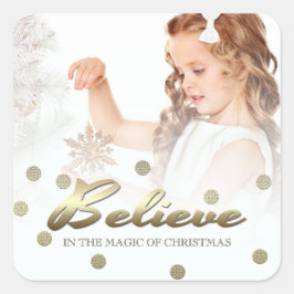Glauben Sie. Custom Christmas Foto Stickers