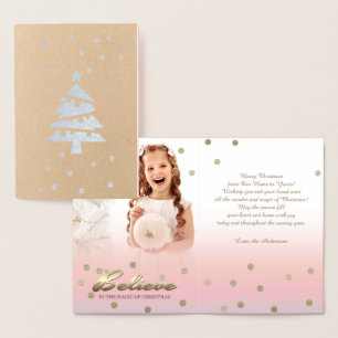 Glauben Sie. Echte Foil Luxe Custom Foto Card Folienkarte
