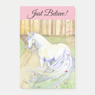 Glauben Sie einfach Einhorn Post-it Klebezettel