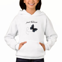 Glauben Sie einfach Hoodie mit Schmetterling für