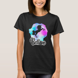 Glauben Sie Einhorn Gefärbte Krawatte Galaxy Einho T-Shirt