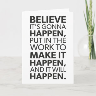 Glauben Sie, es wird geschehen - Fitness, Hektik,  Karte