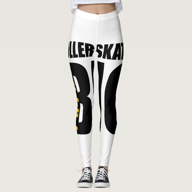GLAUBEN SIE GROSSE ROLLER-SKATEN SPORTS-DESIGNS LEGGINGS (Vorderseite)