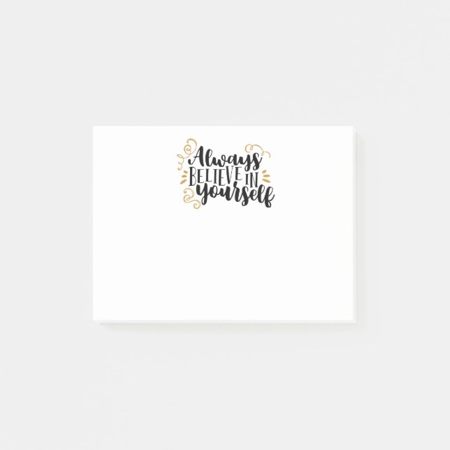 Glauben Sie immer an selbst Post-it Klebezettel (Vorderseite)