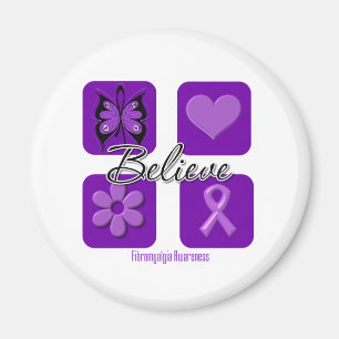 Glauben Sie Inspirationenfibromyalgia-Bewusstsein Magnet