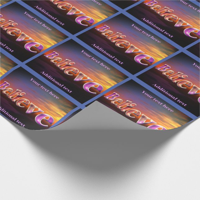 Glauben Sie inspirierend Personalisiert Geschenkpapier (Ecke)