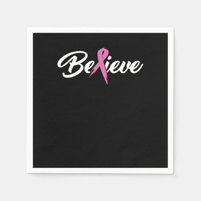Glauben Sie Krebsüberlebende und Geschenk zur Kreb Serviette (Vorderseite)