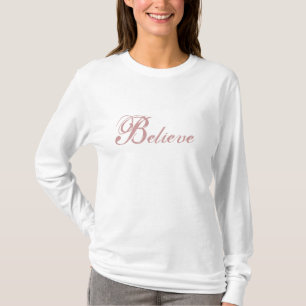 Glauben Sie langer Hülse T-Shirt
