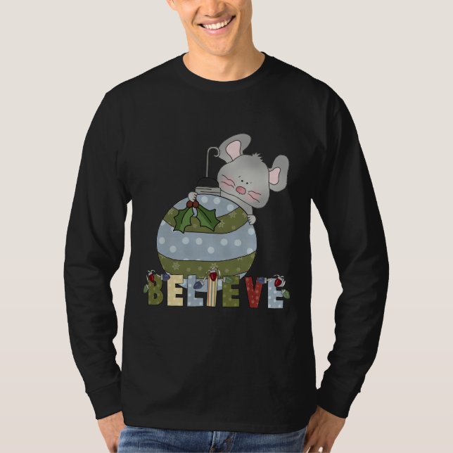 Glauben Sie Maus-Ornament-T - Shirt und Geschenke (Vorderseite)
