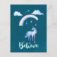 Glauben Sie mit einem Einhorn unter einem