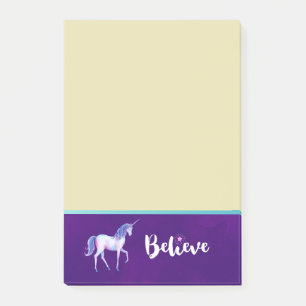 Glauben Sie mit Unicorn an Pastelwasser-Farben Post-it Klebezettel