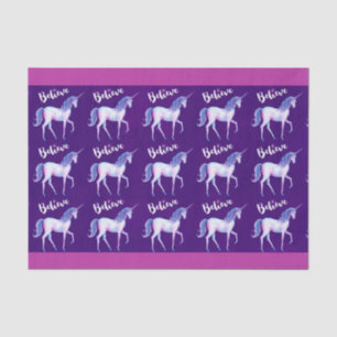 Glauben Sie mit Unicorn an Pastelwasser-Farben Seidenpapier