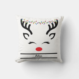 Glauben Sie niedlichen Weihnachtsrinder Kissen